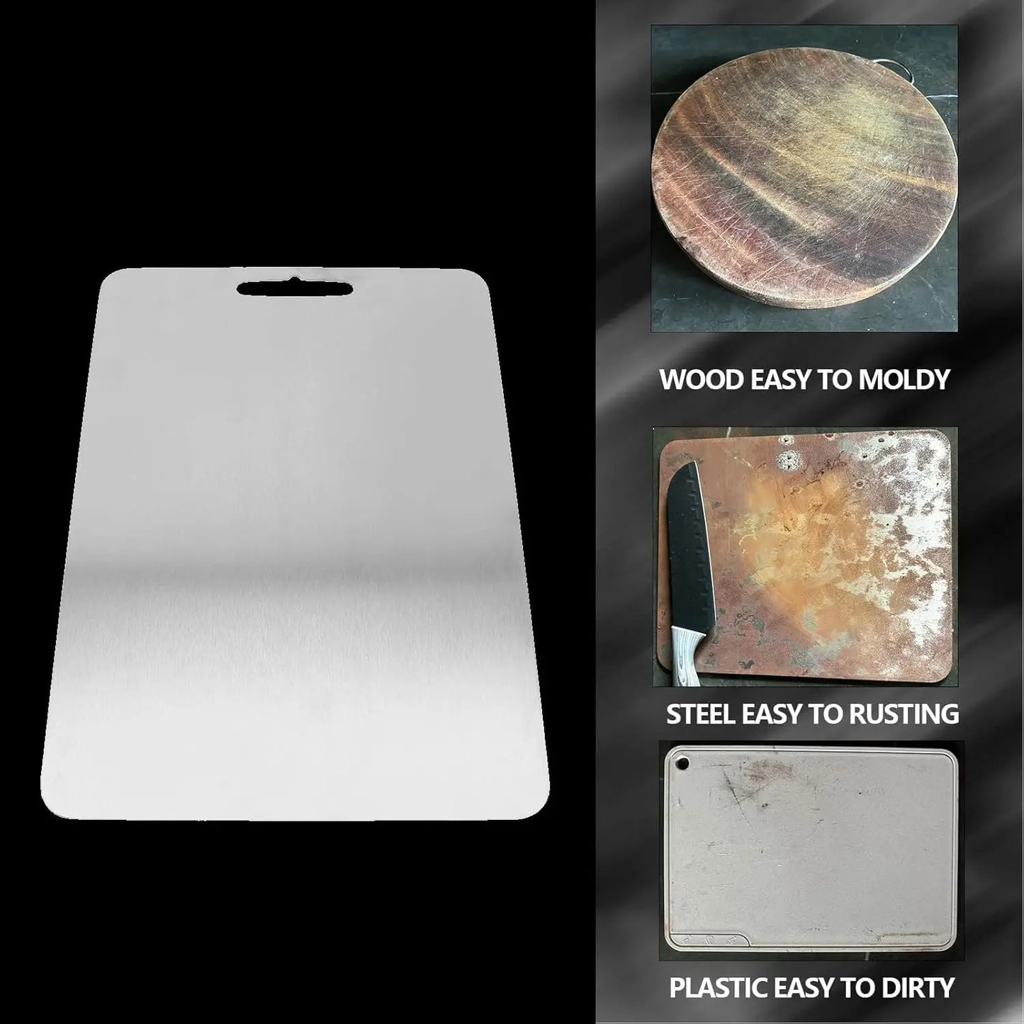 Planche a découper en INOX alimentaire
