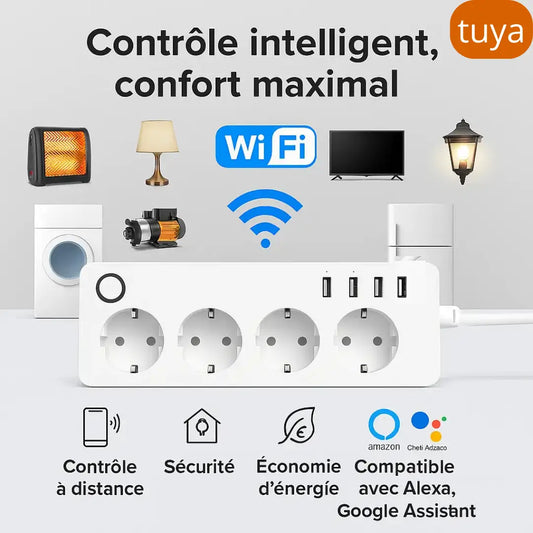 TUYA Multiprise WIFI  Control Total a distance  par application mobile